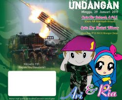 Desain Undangan Hijau TNI Full Color cdr