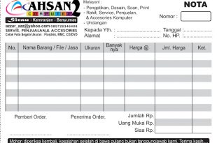 Desain Nota cdr