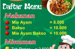 Desain Banner Bakso dan Mie Ayam cdr