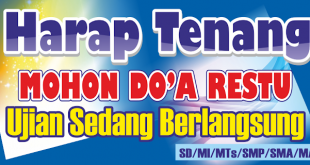 Desain Baner Harap Tenang Ada Ujian cdr