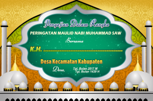 Desain Baner Pengajian Maulid Nabi cdr