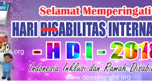 Banner Spanduk Tema Hari Disabilitas internasional (HDI) 2018 cdr