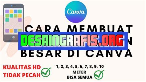 cara agar hasil desain di canva ukurannya besar