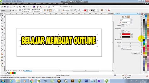 cara membuat outline gambar di coreldraw