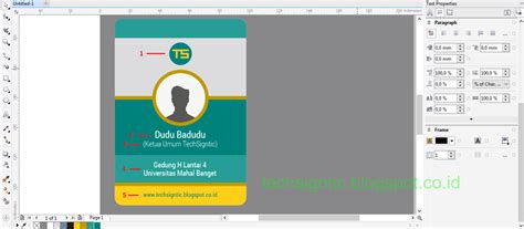 cara membuat id card panitia dengan coreldraw