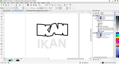 cara membuat outline objek di coreldraw