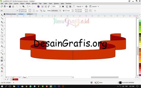 cara buat pita di coreldraw