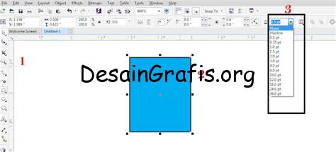 cara menghilangkan garis outline pada coreldraw