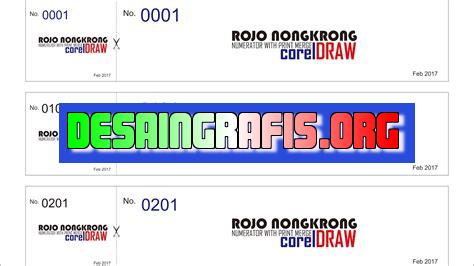 cara membuat nomor kupon di coreldraw