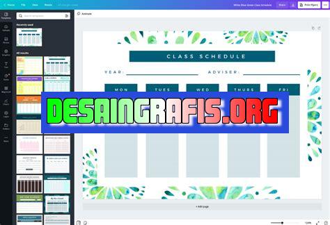 cara membuat jadwal di canva