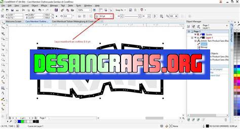 cara memberi warna outline pada coreldraw