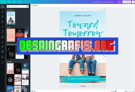 cara membuat cover wattpad menggunakan canva