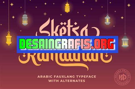 font ramadhan dengan gaya kaligrafi islam